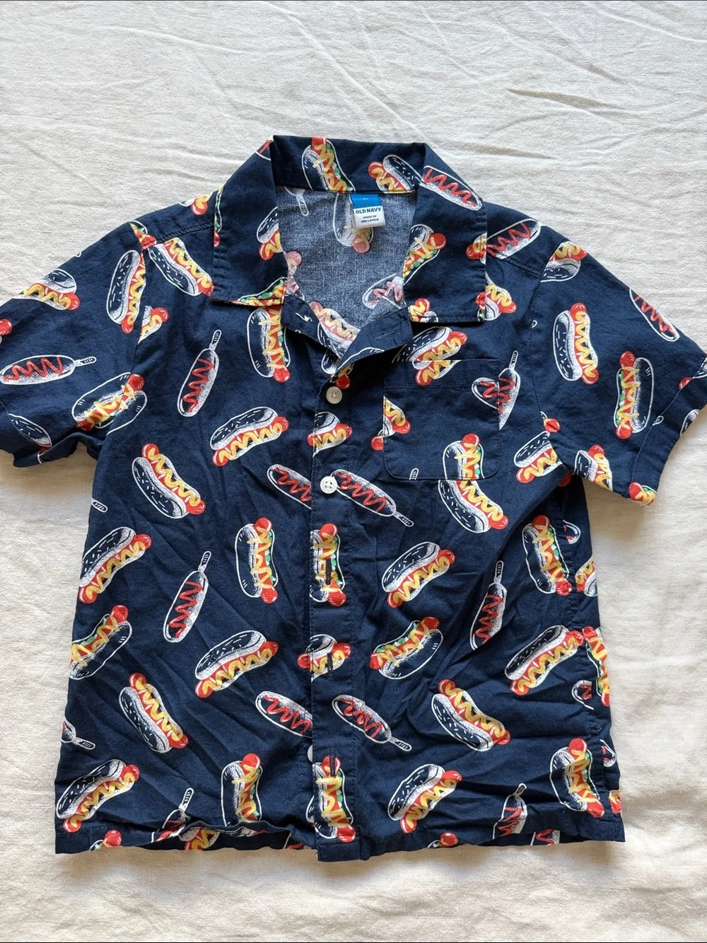 Cotton On Kids + Old Navy Pattern Polo Shirts & Navy Trimmed Waffle Knit